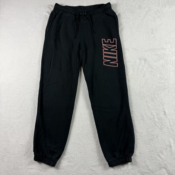 Vintage Nike Joggers Men Medium Black Sweatpants Logo Outdoor Workout Sportswear - Picture 2 of 15